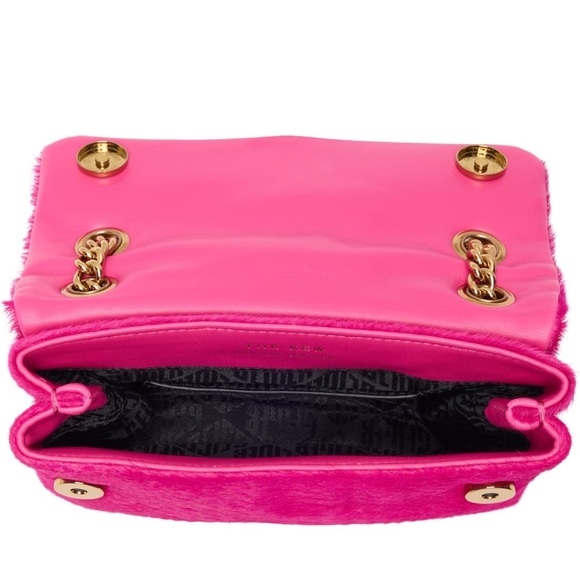 Kurt Geiger Vibrant Pink Shoulder Bag with Gold Chain - Picture 13 of 16